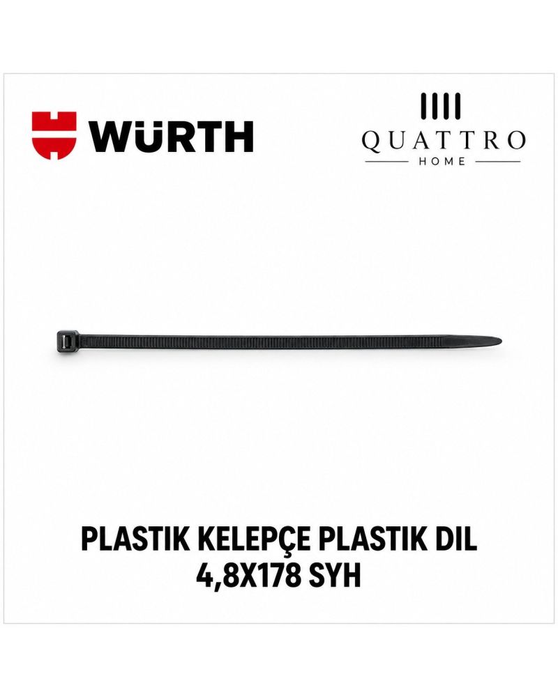 Plastik Kablo Bağı 4,8x178 mm Siyah (1000 Adet)