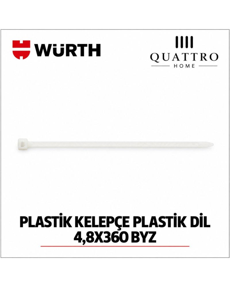 Plastik Kablo Bağı 4,8x360 mm Beyaz (500 Adet)