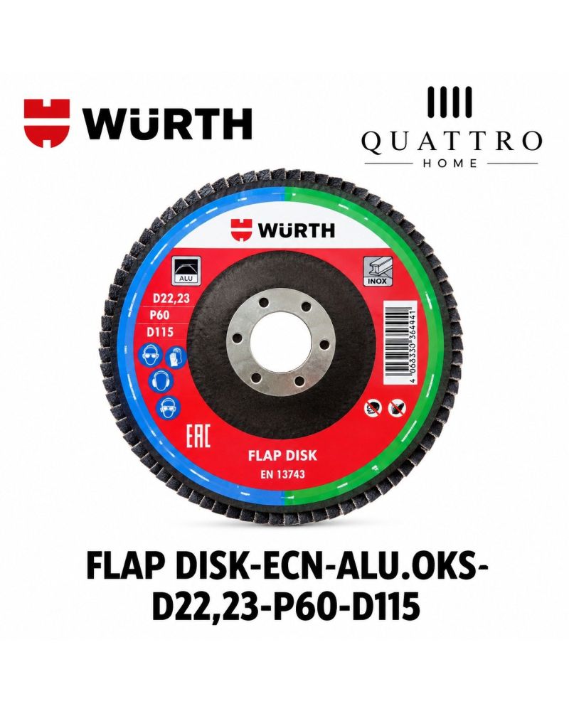 Flap Disk 115 mm P60 22,23 mm Metal ve Alüminyum(5 Adet)