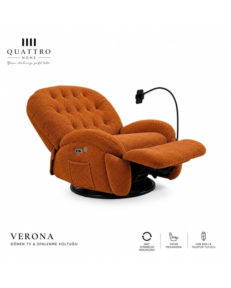 Verona Dönen TV & Dinlenme Koltuğu – Modern Berjer Koltuk