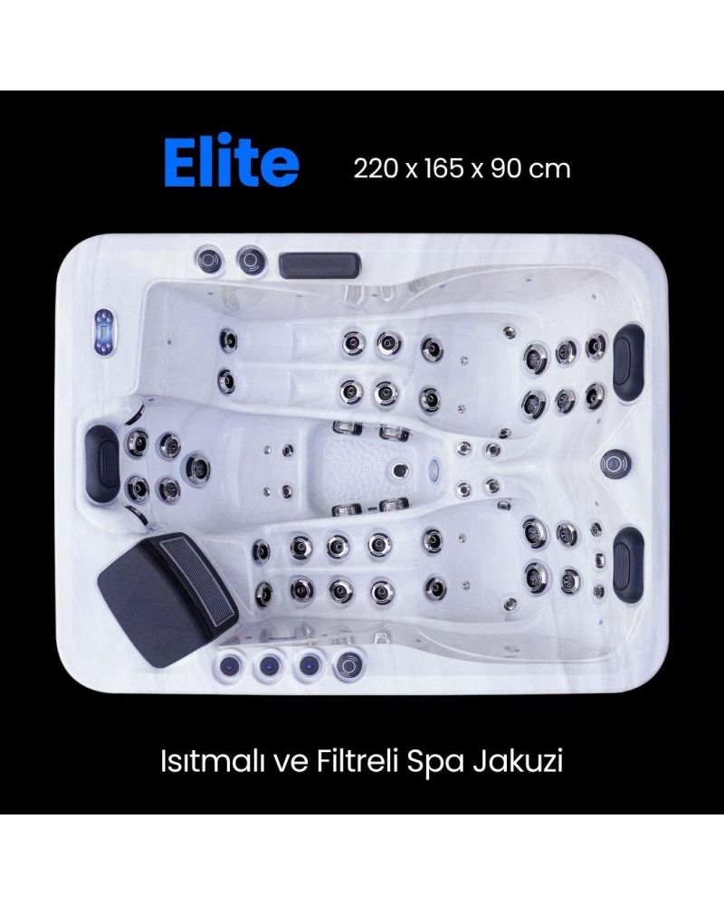 220x165 Elite 3 Kişilik Isıtmalı Bahçe Jakuzi