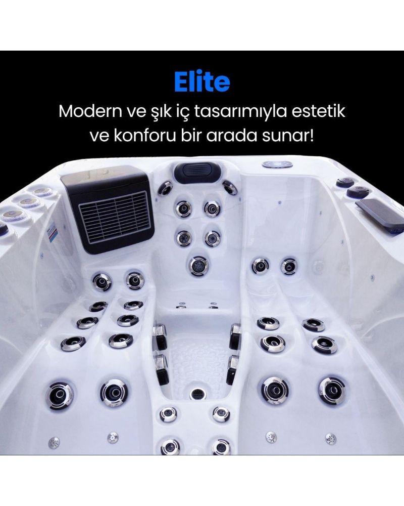 220x165 Elite 3 Kişilik Isıtmalı Bahçe Jakuzi