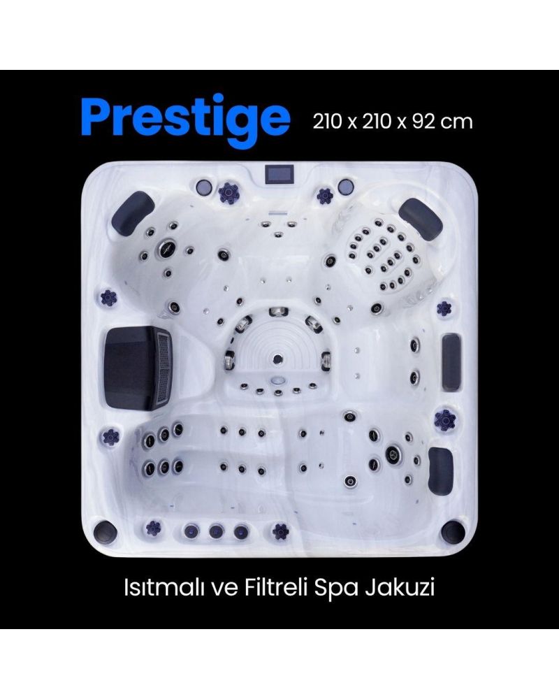 210x210 Prestige 5 Kişilik Isıtmalı Bahçe Jakuzi