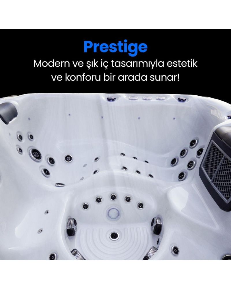 210x210 Prestige 5 Kişilik Isıtmalı Bahçe Jakuzi
