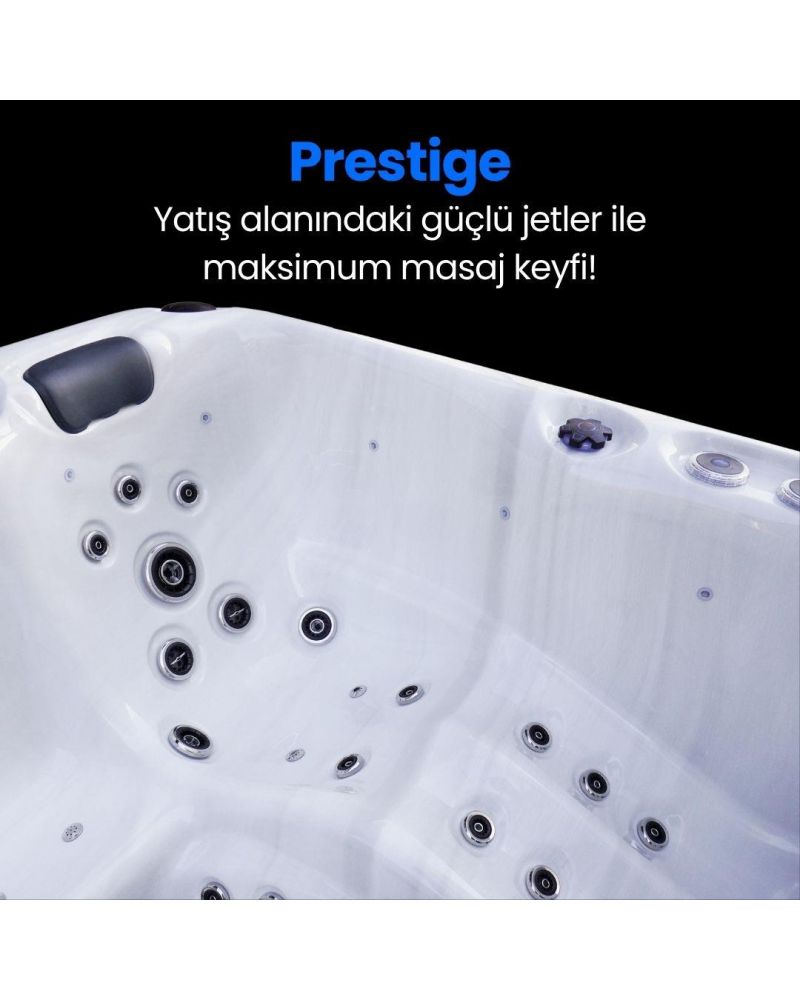 210x210 Prestige 5 Kişilik Isıtmalı Bahçe Jakuzi