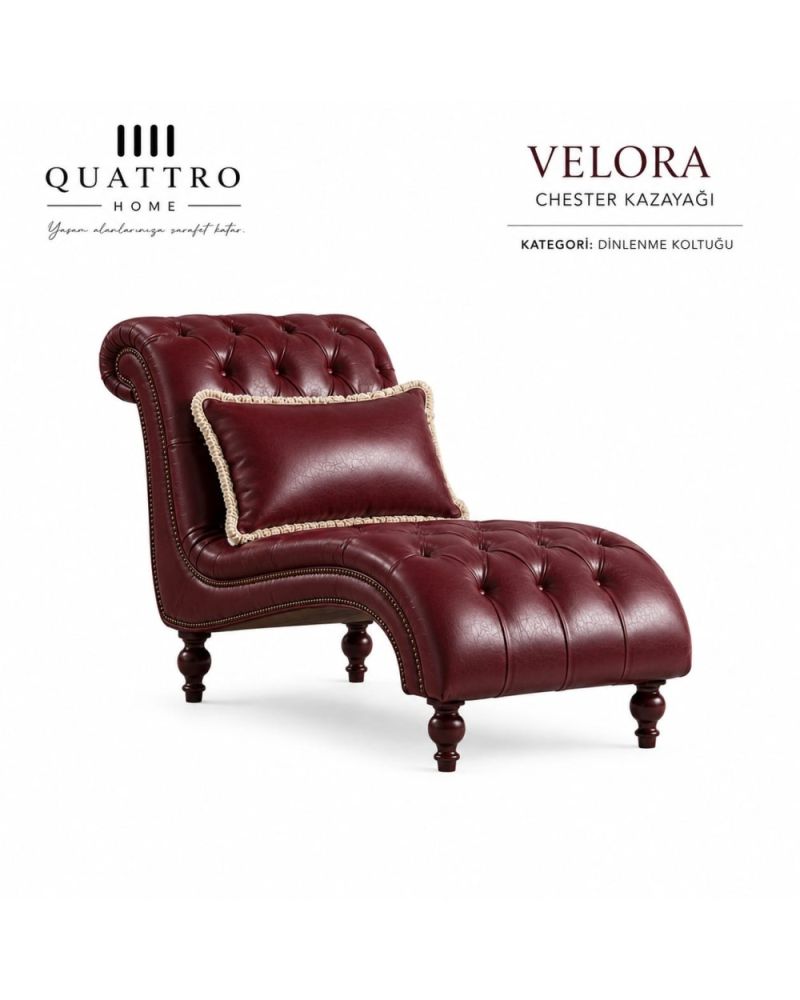 Velora Chester Kazayağı Dinlenme Koltuğu – Şık ve Ergonomik Tasarım
