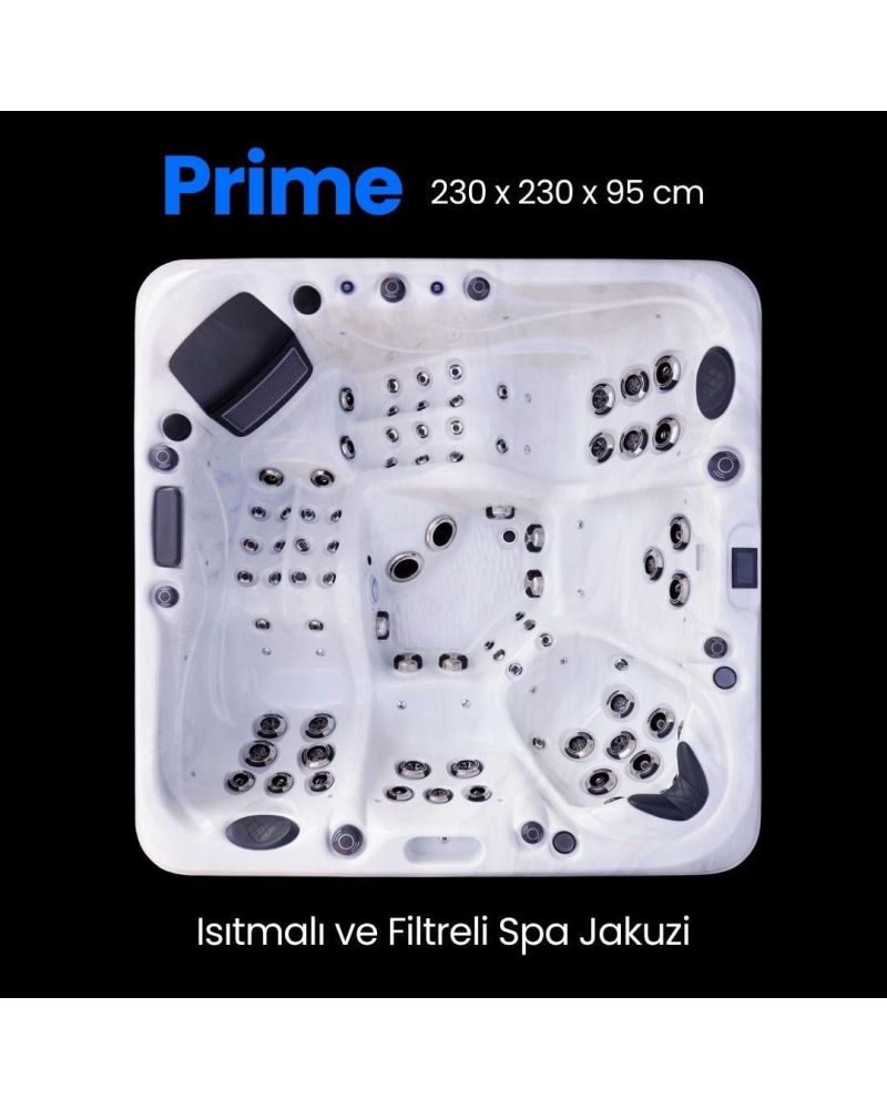 230x230 Prime 5 Kişilik Isıtmalı Bahçe Jakuzi