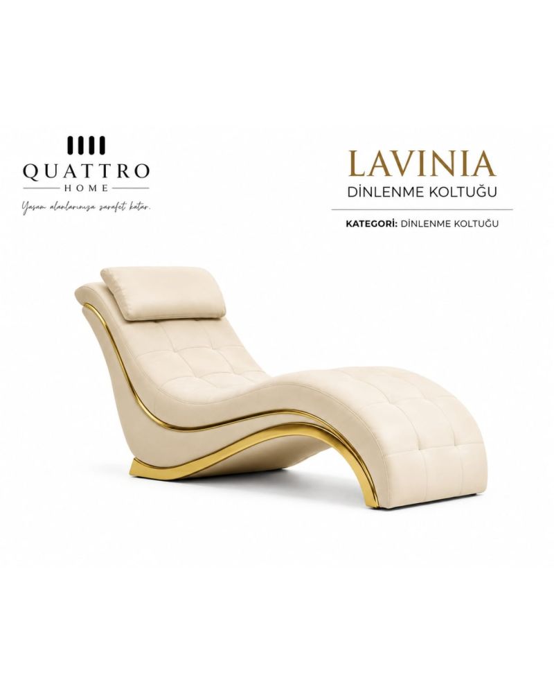 Lavinia Ergonomik Dinlenme Koltuğu – Gold Detaylı Şezlong