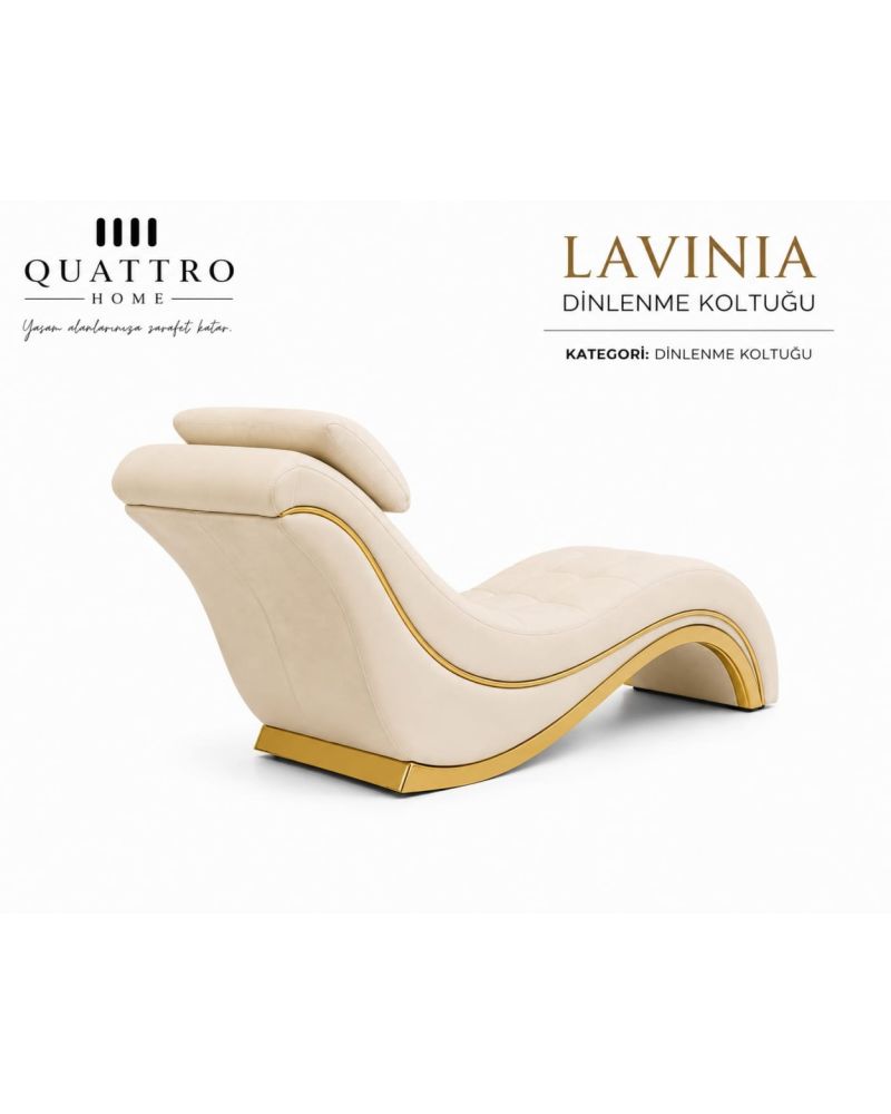 Lavinia Ergonomik Dinlenme Koltuğu – Gold Detaylı Şezlong