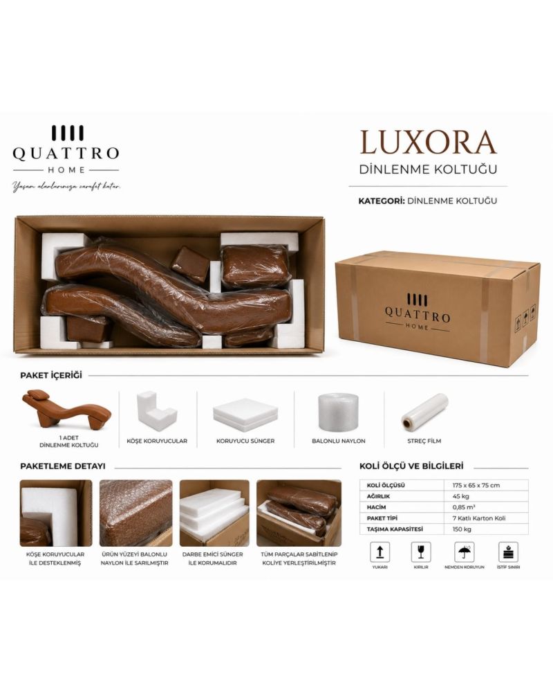 Luxora Ergonomik Dinlenme Koltuğu – Modern Şezlong Tasarım
