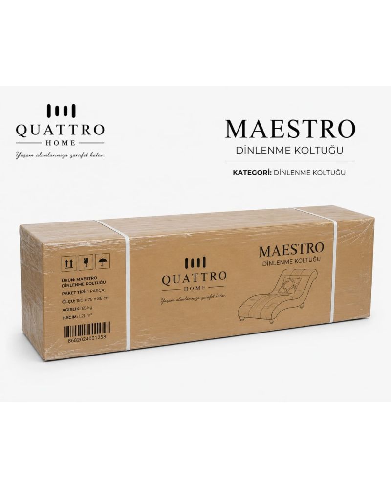 Maestro Gold Detaylı Ergonomik Dinlenme Koltuğu – Modern Şezlong