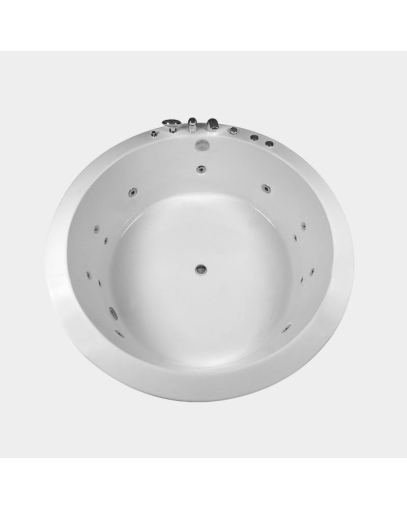 Q 160 CM Çift Kişilik Yuvarlak Gömme Jakuzi - Panelsiz - SİSTEM 2
