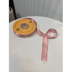 50m Pembe Altın Rengi Saten Süsleme Kurdela