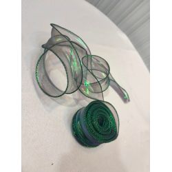 Şeffaf Yeşil Kurdele 4cm 10 Metre