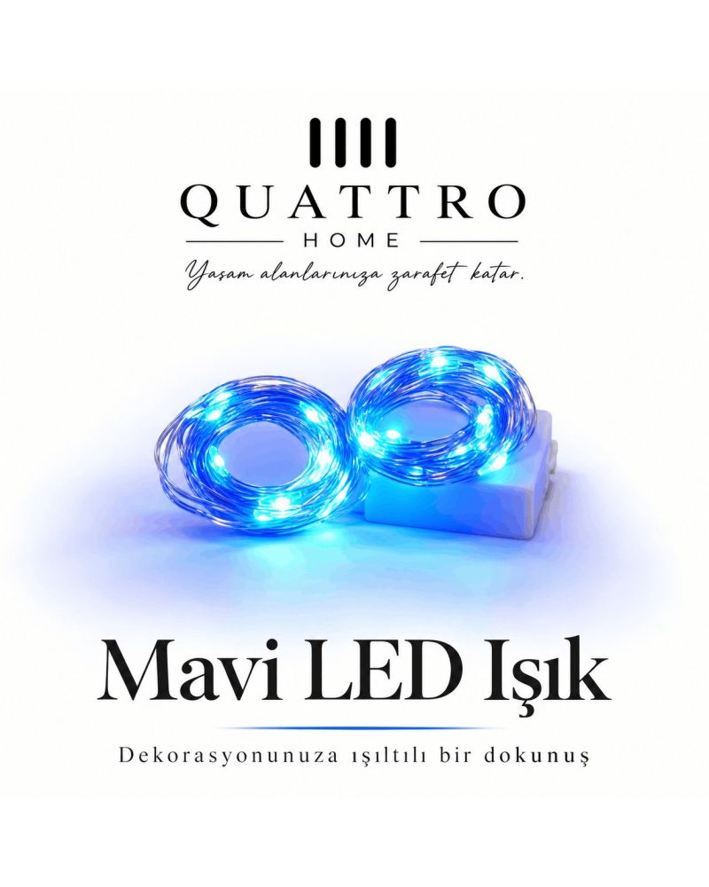 RGB LED Şerit Işık 3 Metre 3 Fonksiyonlu Pil Destekli-10 adet