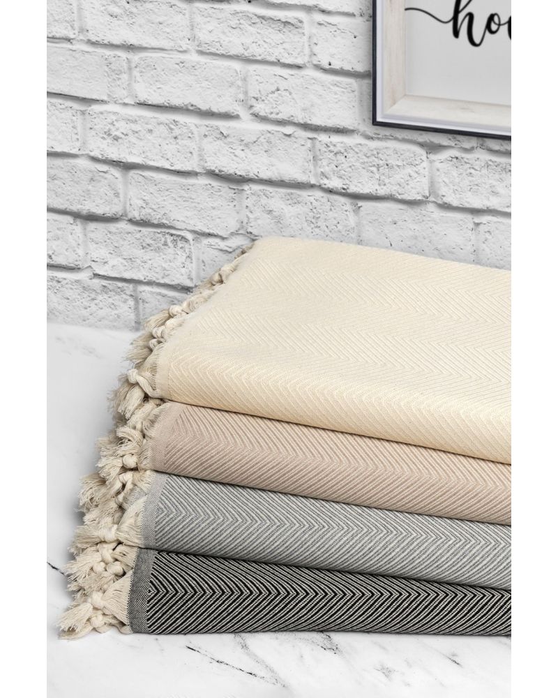 Trendy 2'li Set Koltuk Örtüsü - Kahverengi