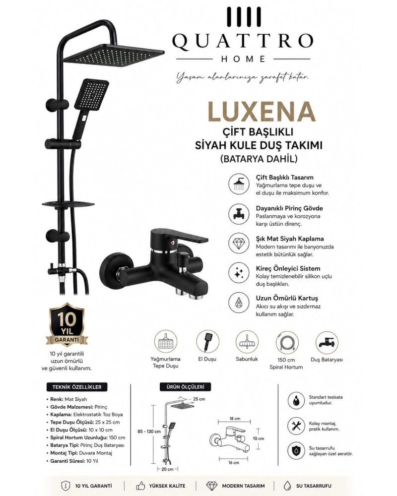 Luxena Tepe Duş Seti