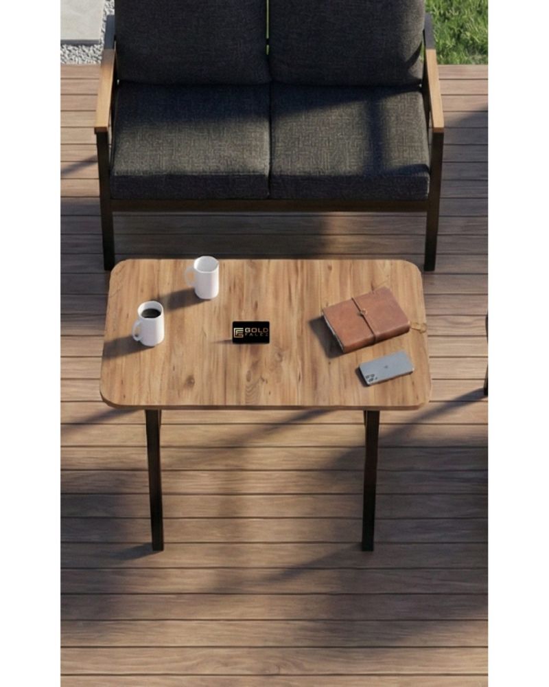 Bahçe Masası Ahşap Balkon Teras Cafe Masa Modern Dış Mekan Masa 9832 Atlantik Çam (Sadece Masa)