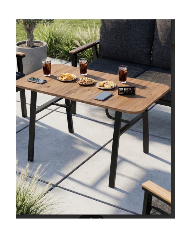 Bahçe Masası Ahşap Balkon Teras Cafe Masa Modern Dış Mekan Masa 9832 Atlantik Çam (Sadece Masa)