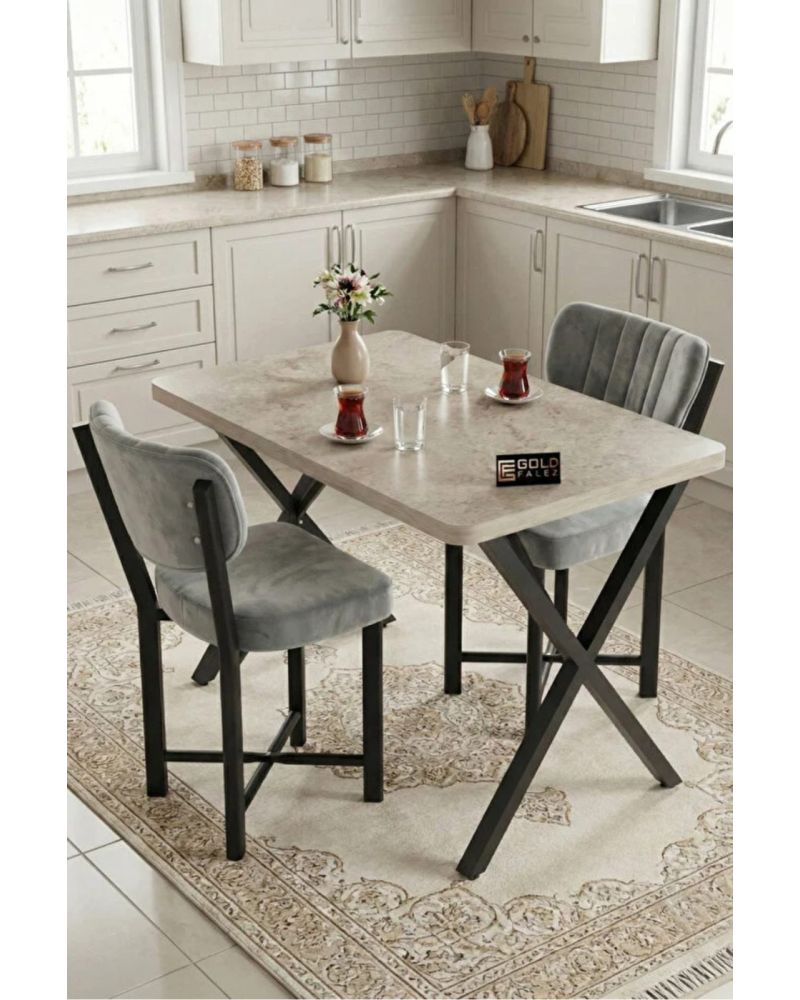 Sandalye 4 Adet Baby Face Kumaş Metal Ayak Modern Mutfak Sandalyesi Cafe Balkon Ofis Elma