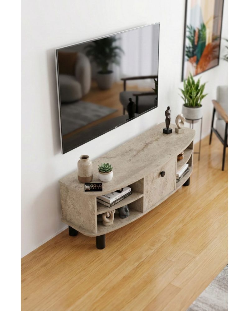 Goldfalez Vienna TV Sehpası Suntalam Ekru 136x44 cm