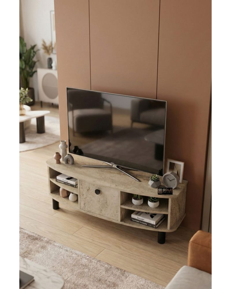 Goldfalez Vienna TV Sehpası Suntalam Ekru 136x44 cm