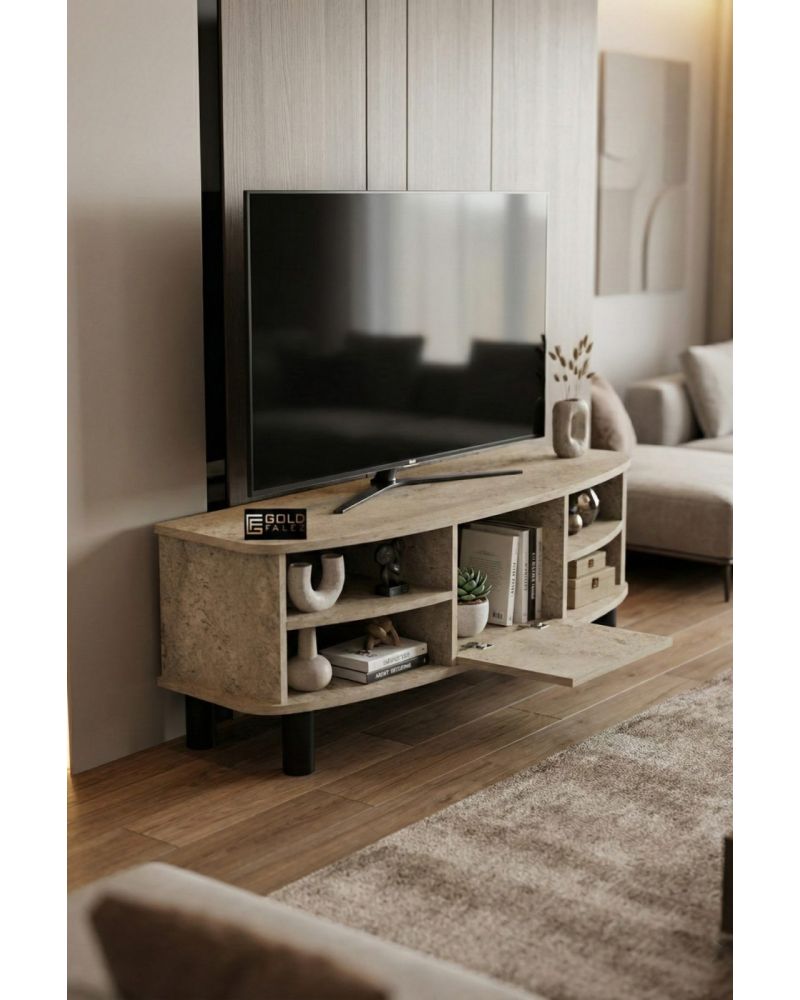 Goldfalez Vienna TV Sehpası Suntalam Ekru 136x44 cm