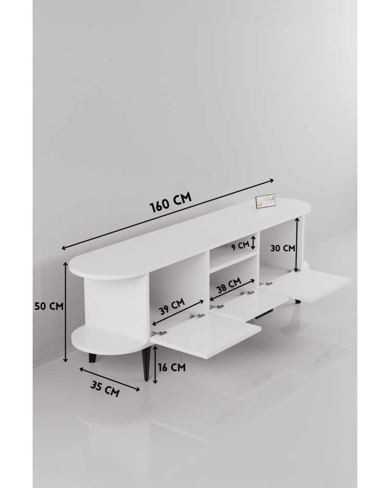 Goldfalez Mira TV Sehpası Suntalam Mavi 160x35