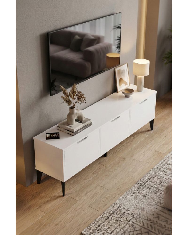 Goldfalez Royal TV Sehpası Suntalam Beyaz 160x35