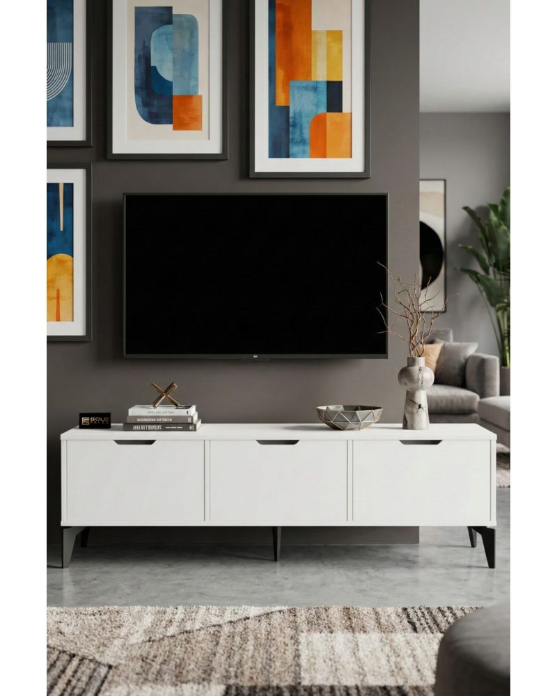Goldfalez Royal TV Sehpası Suntalam Beyaz 160x35