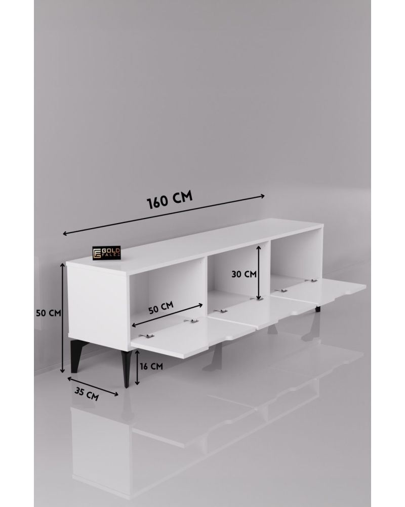 Goldfalez Royal TV Sehpası Suntalam Beyaz 160x35