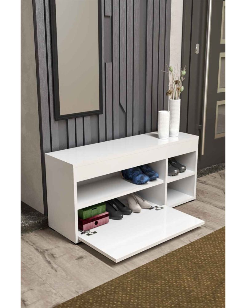 Goldfalez Ayakkabılık Dolabı Beyaz 90 cm