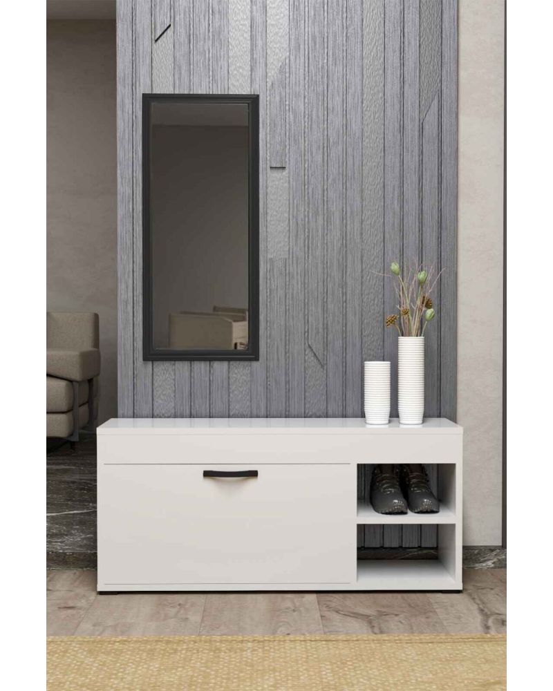 Goldfalez Ayakkabılık Dolabı Beyaz 90 cm