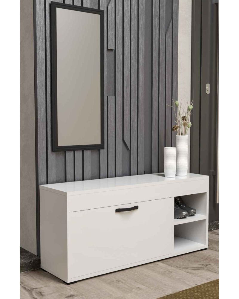 Goldfalez Ayakkabılık Dolabı Beyaz 90 cm