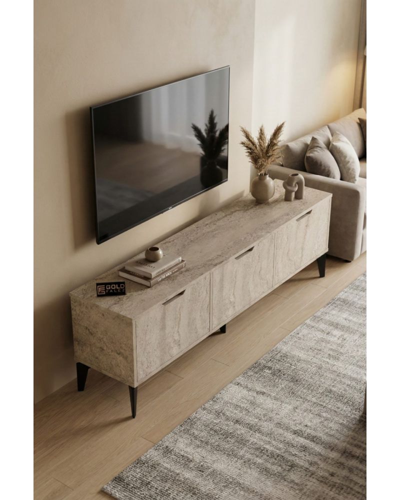 Goldfalez Royal TV Sehpası Suntalam Ekru 160x35