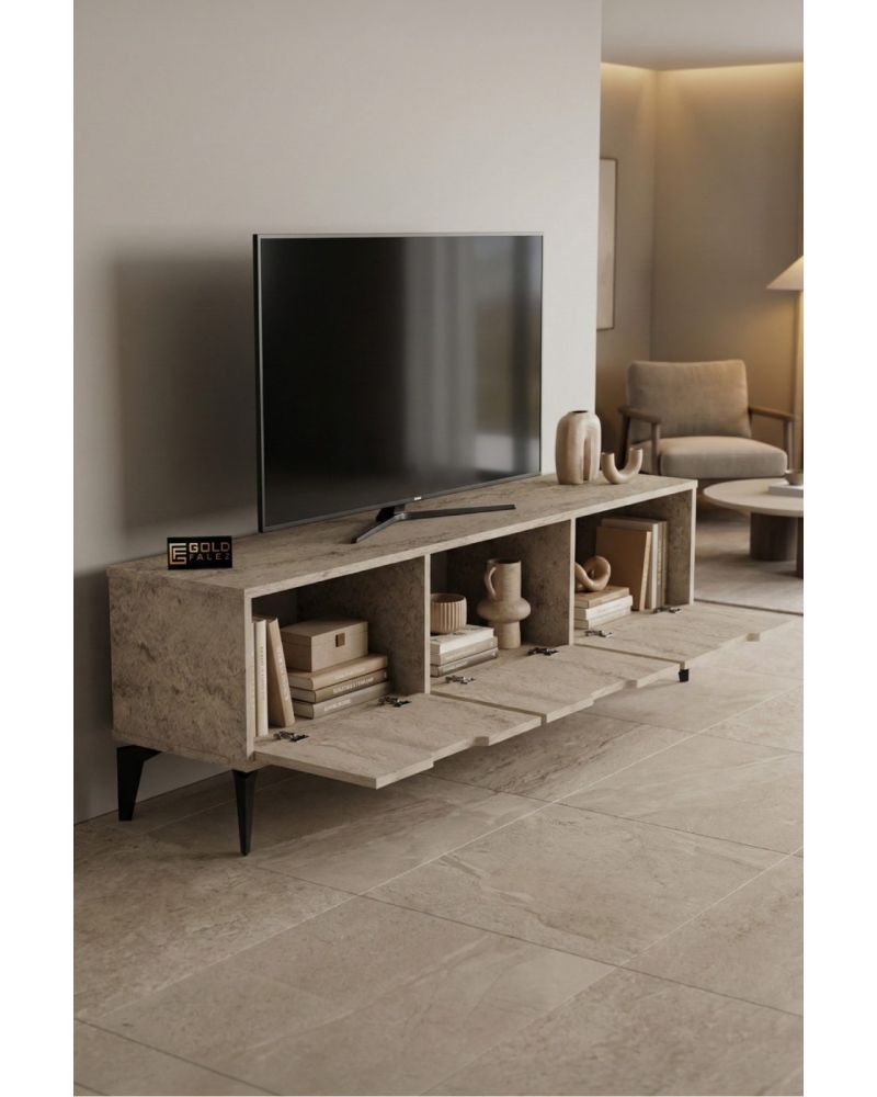 Goldfalez Royal TV Sehpası Suntalam Ekru 160x35