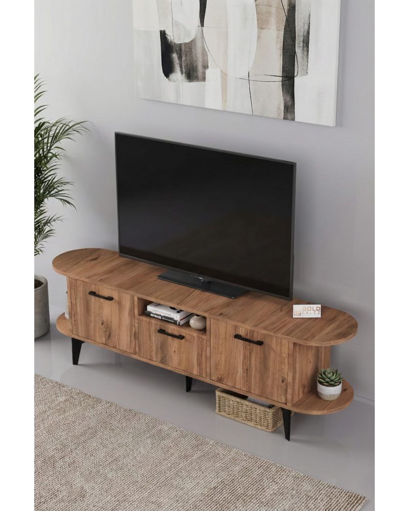 Goldfalez Mira TV Sehpası Suntalam Siyah 160x35 cm