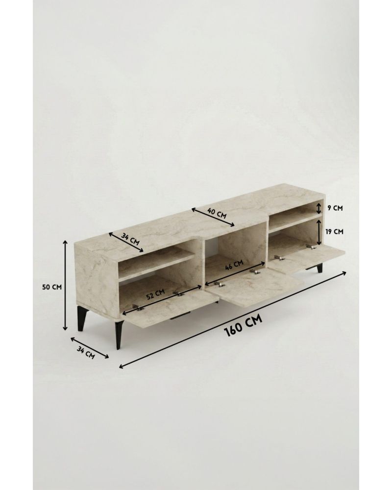Goldfalez Mistral TV Sehpası Suntalam Ekru 160x40 cm