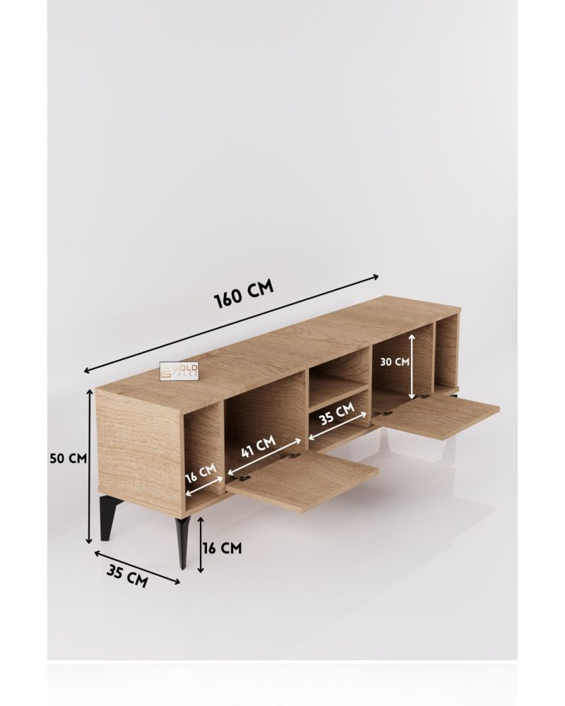 Goldfalez Linya TV Sehpası Suntalam Bej 160x35 cm