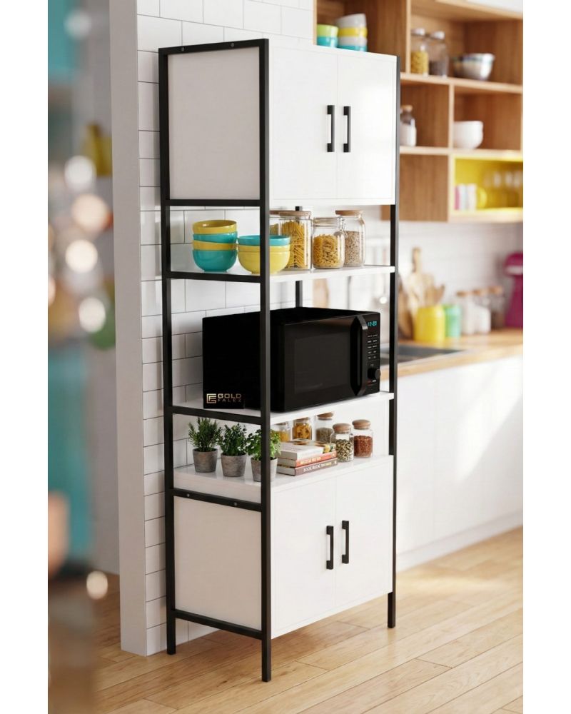 Goldfalez Fırın Dolabı Metal Ayaklı Beyaz 64 cm