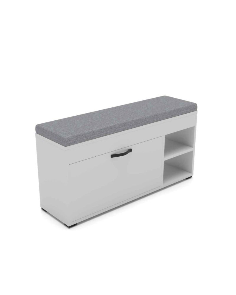 Goldfalez Puflu Ayakkabılık Bench Beyaz 90 cm