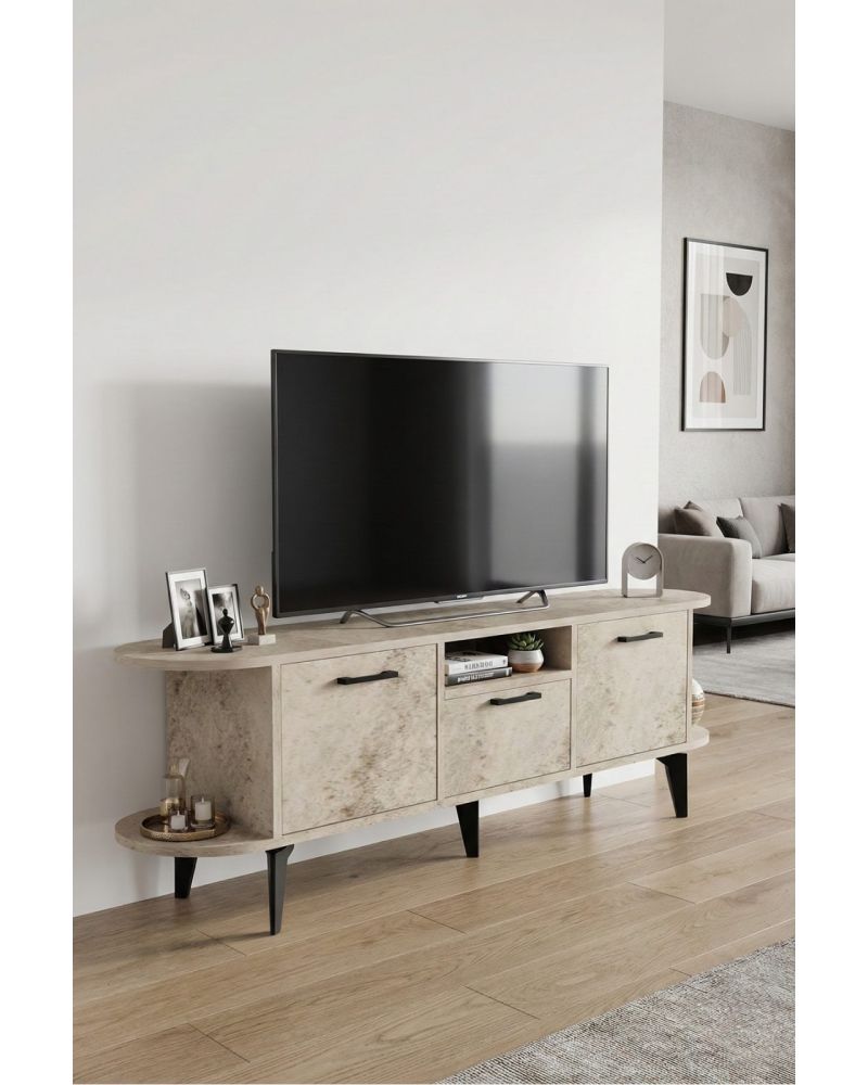 Goldfalez Mira TV Sehpası Suntalam Ekru 160x35 cm