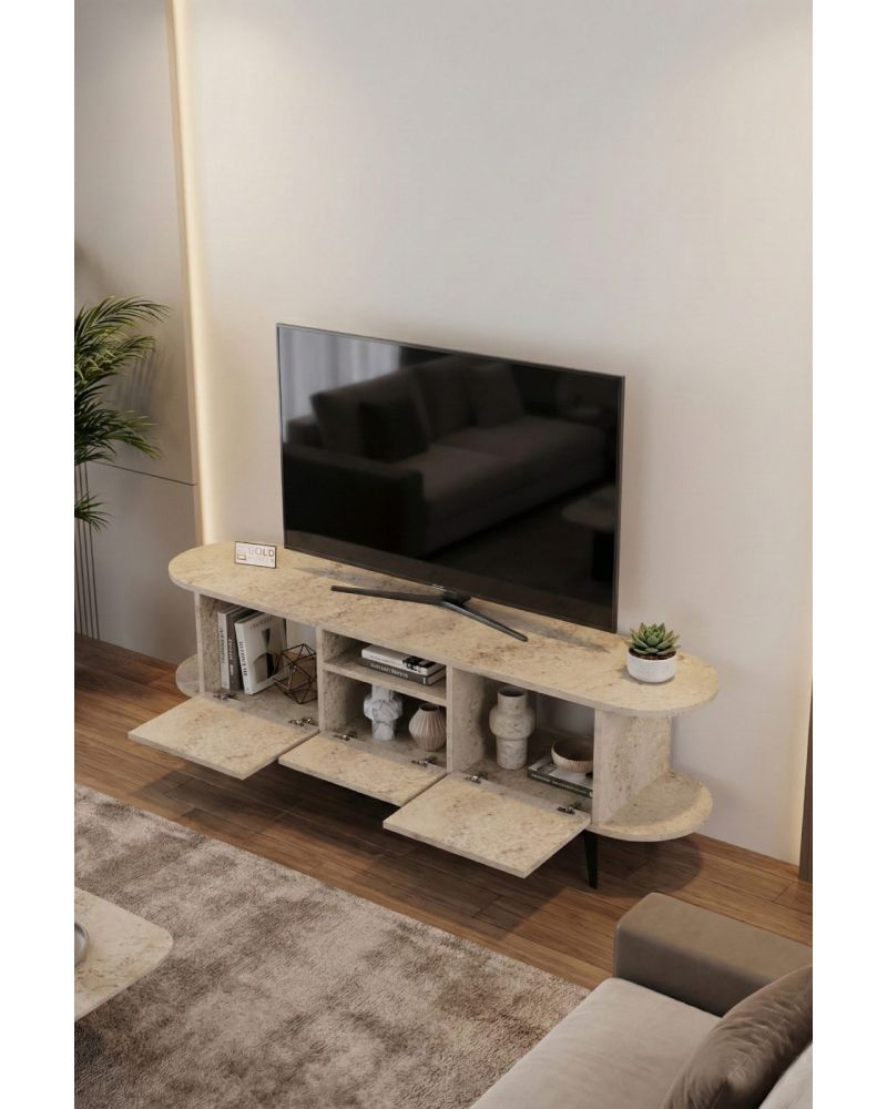 Goldfalez Mira TV Sehpası Suntalam Ekru 160x35 cm