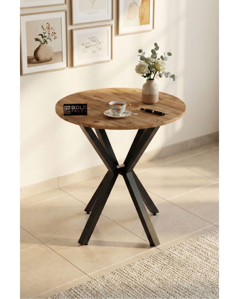 Goldfalez Yuvarlak Masa Atlantik Kahverengi 70 cm