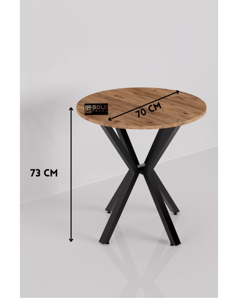Goldfalez Yuvarlak Masa Atlantik Kahverengi 70 cm
