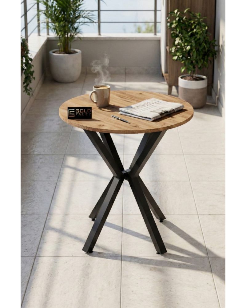Goldfalez Yuvarlak Masa Atlantik Kahverengi 70 cm
