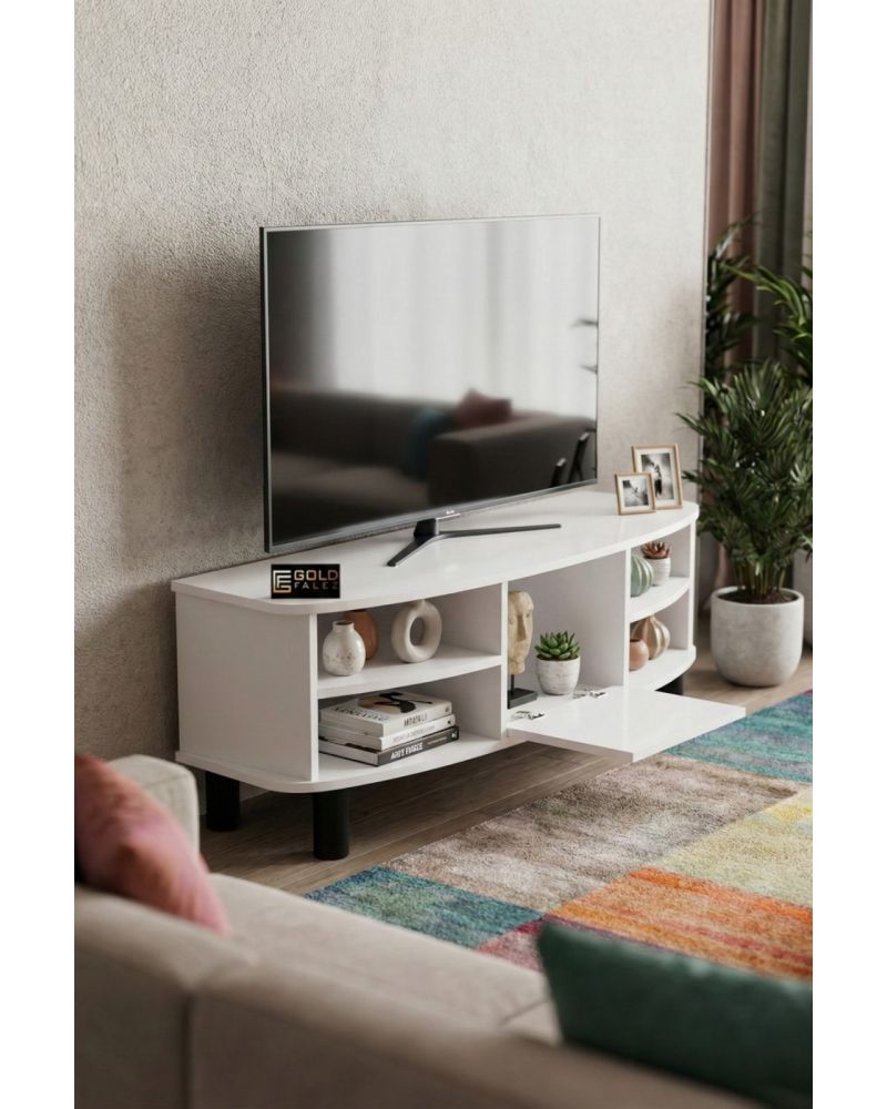 Goldfalez Vienna TV Sehpası Suntalam Beyaz 136x44 cm
