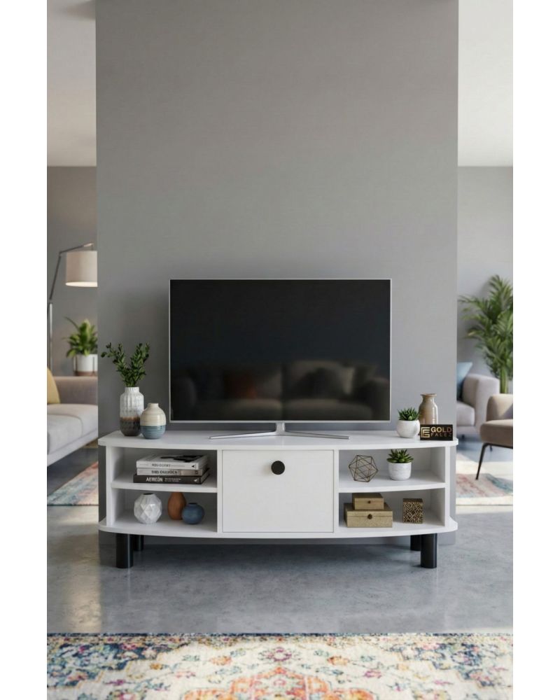 Goldfalez Vienna TV Sehpası Suntalam Beyaz 136x44 cm