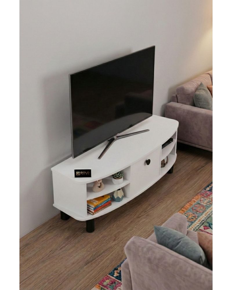 Goldfalez Vienna TV Sehpası Suntalam Beyaz 136x44 cm