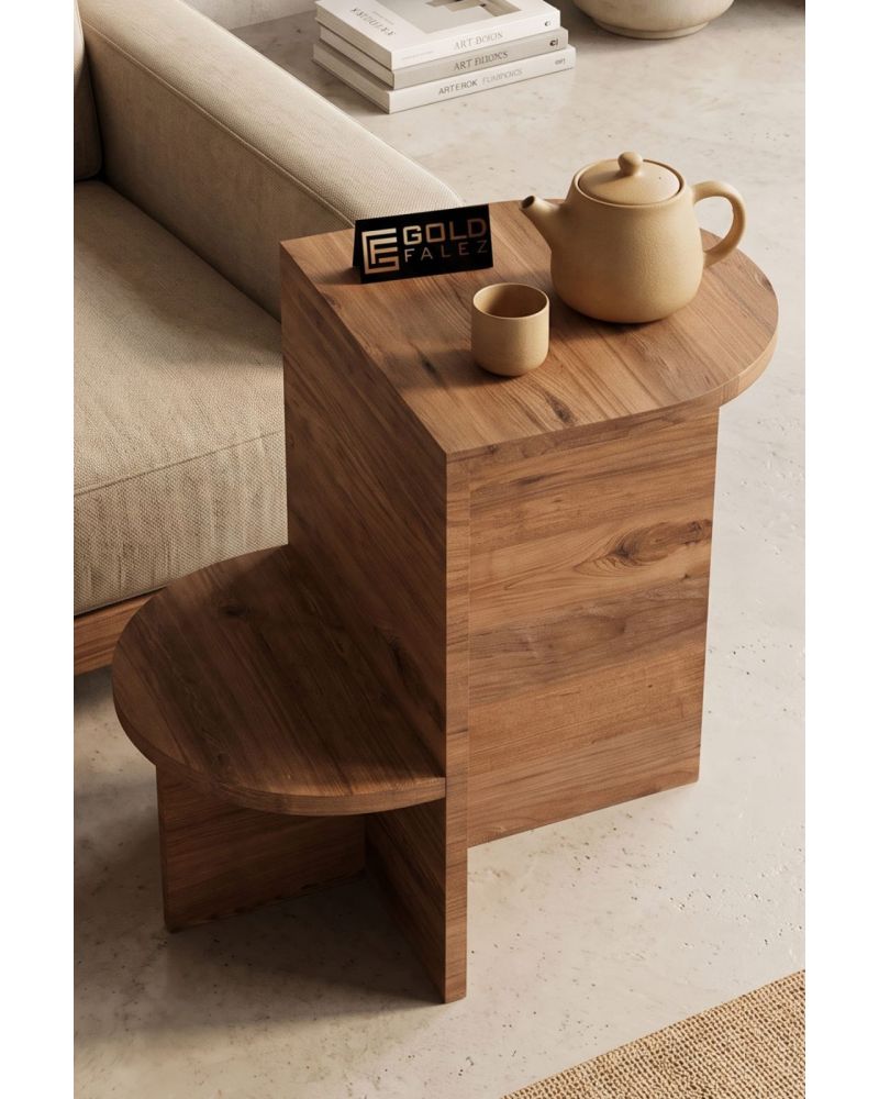 Goldfalez Setro Yan Sehpa Suntalam Kahverengi 53x35 cm